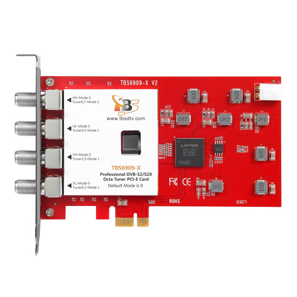 TBS6909-X V2 DVB-S2X/S2/S Octa Tuner PCIe Card Compatible with Tvheadend - Image 2