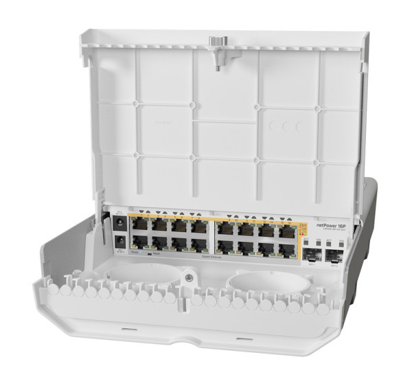 MikroTik CRS318-16P-2S+OUT netPower 16P switch 16x GE 2x SFP+ 16x PoE OUT - Image 2