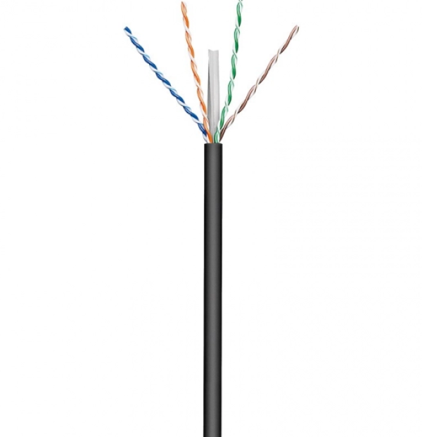 MaxCable kabel UTP kat.6 CU UV crni 1m