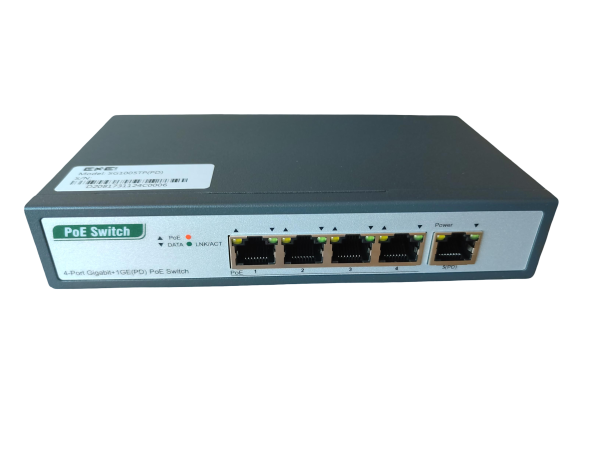 ExeLink SG1005TP(PD) neupravljivi switch 4x10/100/1000 Base-T(POE/POE+) 1x10/100/1000 Base-T(PD) porta
