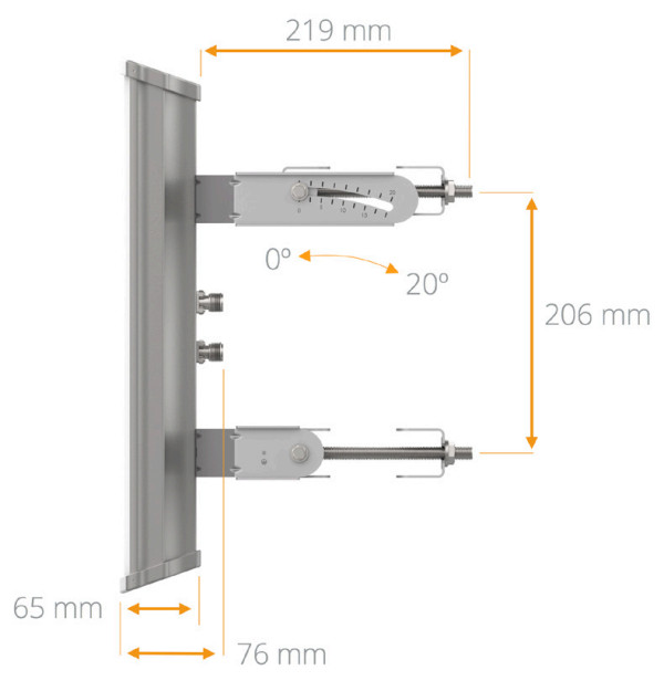 Mimosa N5-45X2 sektor antena 5GHz 2x2 MIMO 19 dBi Slant 45 - Image 3