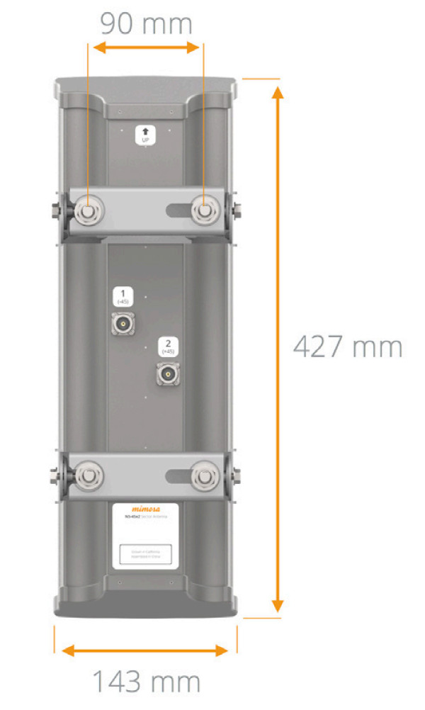 Mimosa N5-45X2 sektor antena 5GHz 2x2 MIMO 19 dBi Slant 45 - Image 2