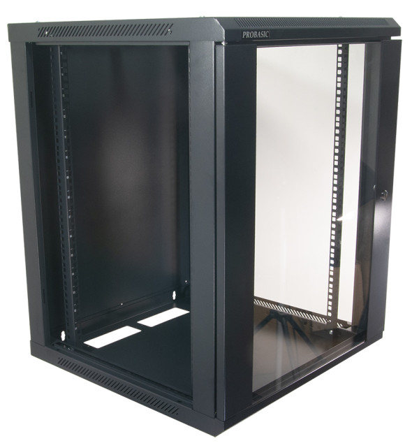 Rek 19'' orman 15U 60cm dubine,crnog stakla - Image 3