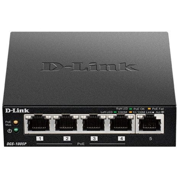 D-Link switch 5P DGS+1005P/E POE+ 60W - Image 2