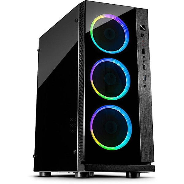 Kućište Midi Inter-Tech W-III RGB Tower black I RGB