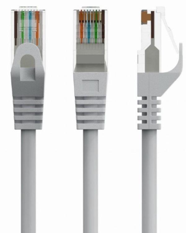 Patchcord kabl UTP cat6 CU 0,5m sivi