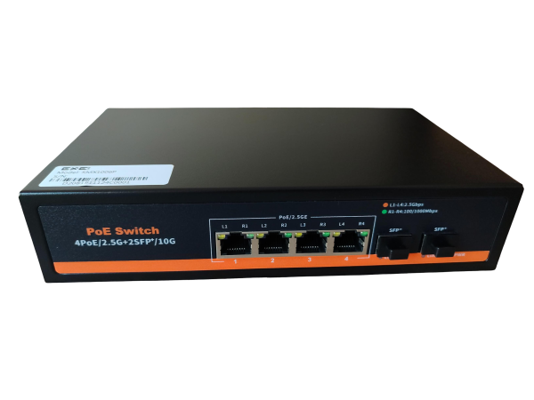 ExeLink SMX1006P neupravljivi POE switch 4x1/2.5G Base-T (POE/POE+),2x1G/10 GE Base-X SFP+ porta - Image 3