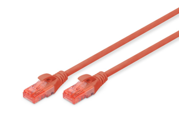 DK-1612-005/R patchcord kabl 6 U/UTP CCA 0,5m crveni