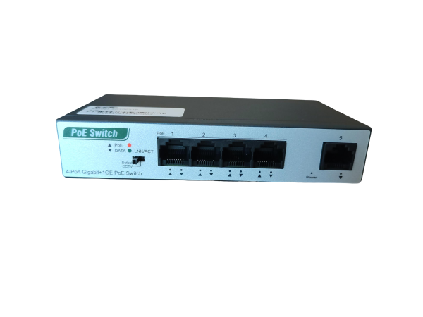 ExeLink SG1005TP neupravljivi switch 4x10/100/1000 Base-T(POE/POE+) 1x10/100/1000 Base-T porta