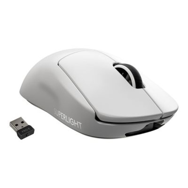 Logitech miš PRO X SUPERLIGHT Wireless Gaming 2,4GHz beli