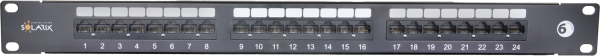 Solarix SX24L-6-UTP-BK-N patch panel 24x U/UTP RJ45, cat 6, Rack 19 in 1U - Image 2
