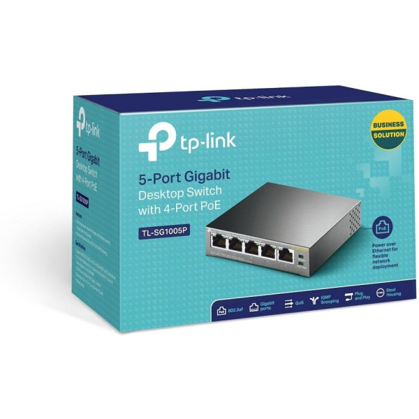 TP-Link SG1005P Mettal sa 4 PoE-Ports - Image 2