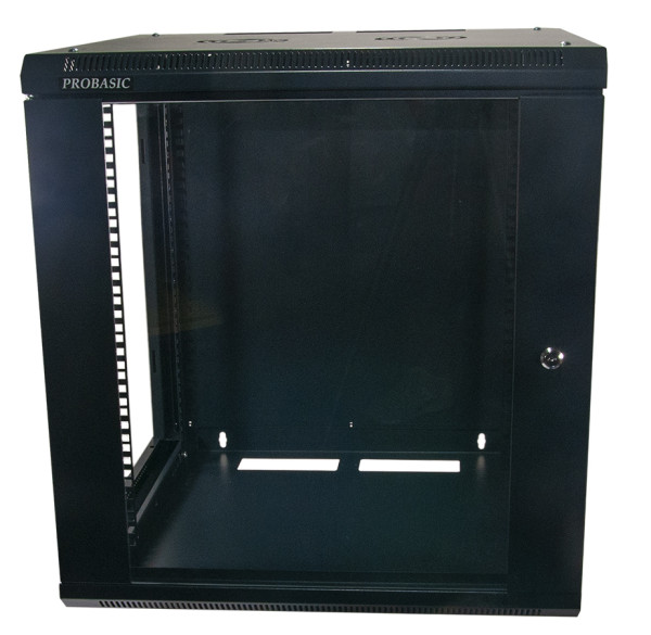Rek 19'' orman 12U 60cm dubine, crnog stakla - Image 3