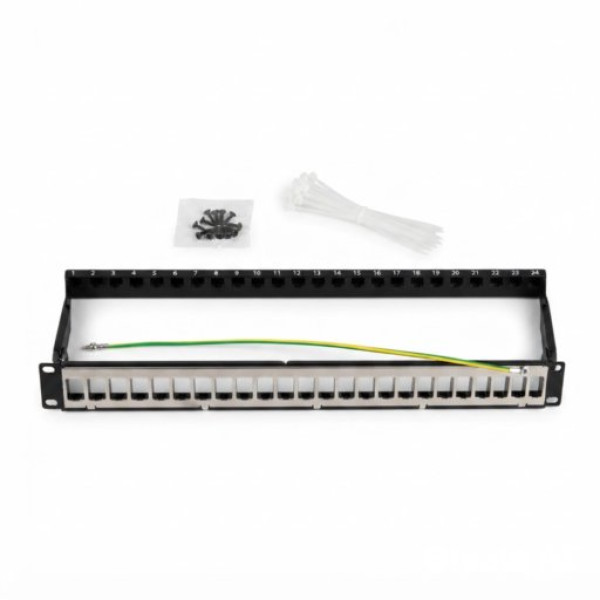 ExeLink Patch Panel cat6 24P 19 1U bez modula, sa uzemljenjem - Image 2