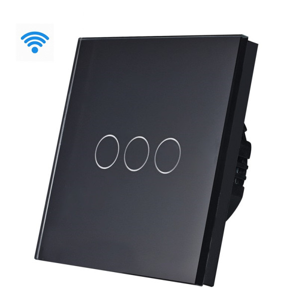 Wi-Fi pametni prekidač 3G TUYA Crni NN (WIFI TOUCH SWITCH)