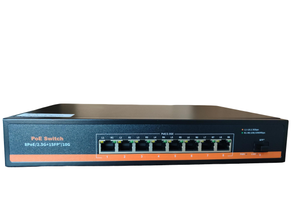 ExeLink SMX1009P neupravljivi POE switch 8x1/2.5G Base-T (POE/POE+),1x1G/10 GE Base-X SFP+ porta - Image 2